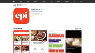 Epicurious on the App Store - iTunes - Apple