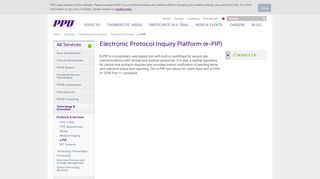 Electronic Clinical Trial Protocol Inquiry Platform (e-PIP ... - PPD