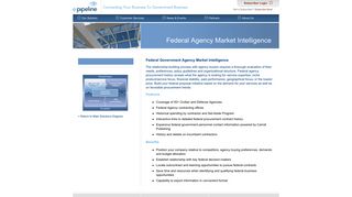 Federal Agency Intelligence: Features & Benefits - epipeline