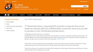 Student Activities / Community Service Opportunities - episd