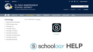 Schoology / Getting Help with Schoology - episd