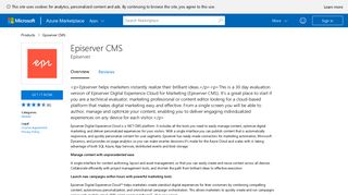 Episerver CMS - Azure Marketplace - Microsoft