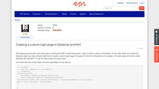 Creating a custom login page in Episerver and MVC | Episerver Dev