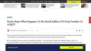 Kevin Hunt: What Happens To My Email Address If I Drop Frontier Or ...