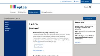 Learn | Online Resources | Edmonton Public Library