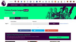 Fantasy Premier League Draft 2018/19
