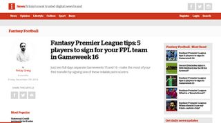 Fantasy Premier League tips: 5 players to sign for your FPL ... - iNews