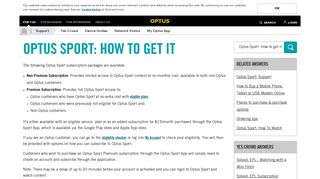 Optus Sport: How to get it