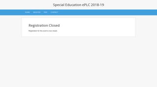 Sign In: Special Education ePLC 2018-19 - Swoogo