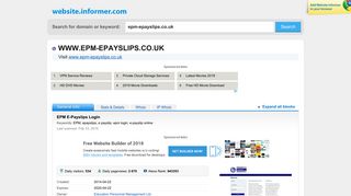 epm-epayslips.co.uk at WI. EPM E-Payslips Login - Website Informer