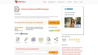 Fillable Online Introducing EPM ePayslips Fax Email Print - PDFfiller