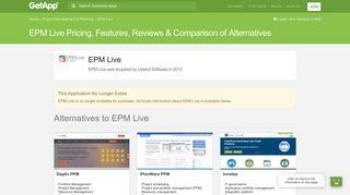 EPM Live Pricing, Features, Reviews & Comparison of Alternatives ...