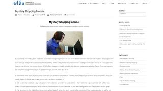 Mystery Shopping Income | EPMS Online | Ellis Mystery Shopper Jobs