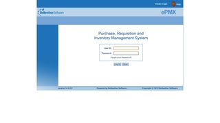 ePMX login page