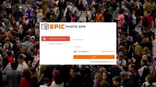 Epic Photo Ops: Log in