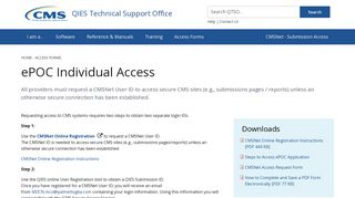 ePOC Individual Access | QIES Technical Support Office