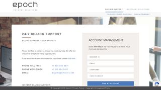 Billing Support - Epoch.com