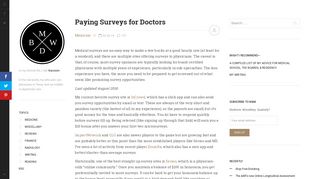 Paying Surveys for Doctors | ben white
