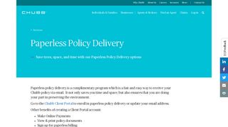 ePolicy Service in the United States - Chubb