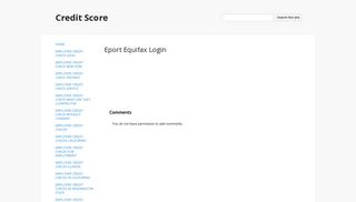 Eport Equifax Login - Credit Score - Google Sites