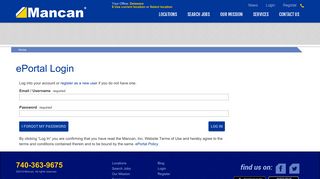 ePortal Login - Mancan