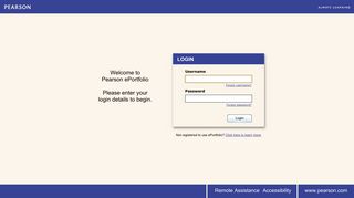 Login Page - Pearson