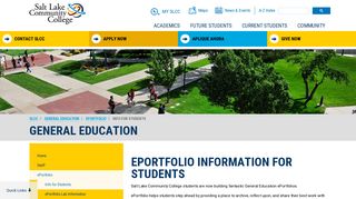 ePortfolio Information for Students | SLCC
