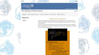 Digication ePortfolio :: SLCC Digication ePortfolio Help Site :: Welcome