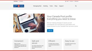 New Canada Post and epost sign in procedure | Canada Post