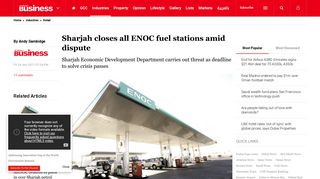 Sharjah closes all ENOC fuel stations amid dispute - ArabianBusiness ...