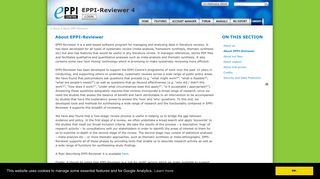 About EPPI-Reviewer - EPPI-Centre