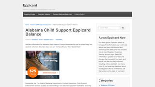 Alabama Child Support Eppicard Balance - Eppicard