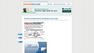 Florida Unemployment Card Balance and Login - Eppicard Help