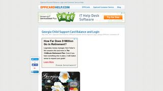 Georgia Child Support Card Balance and Login - Eppicard Help