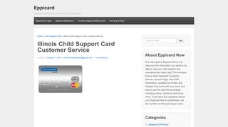 Illinois Child Support Card Customer Service - Eppicard