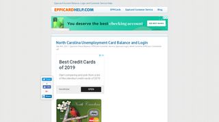 North Carolina Unemployment Card Balance and Login - Eppicard Help