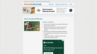 North Carolina EPPICard - Eppicard Help
