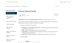 Getting Started Guide – AppointmentPlus