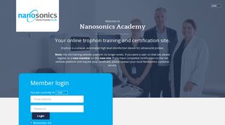 Login | USA Nanosonics Academy