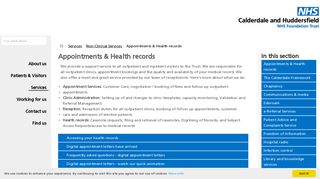 Appointments & Health records - Calderdale and Huddersfield NHS ...