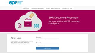 Login - EPR Document Repository - The Health Informatics Service