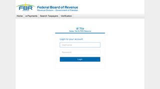 eFBR - Taxpayer Facilitation Portal