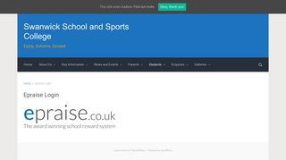 Epraise Login – Swanwick School and Sports College