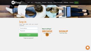 Login - ePrep SAT, ACT, and PSAT Online prep courses