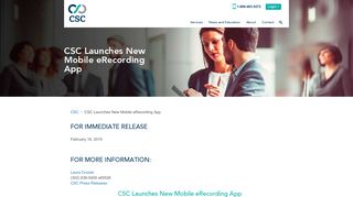 CSC Launches New Mobile eRecording App | CSC