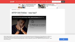 HTTP 500 Fehler - was tun? - CHIP
