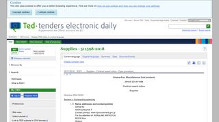 Supplies - 511598-2018 - TED Tenders Electronic Daily