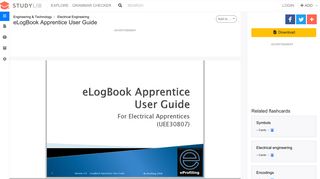 eLogBook Apprentice User Guide - studylib.net