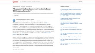 Where can I find my Employee Pension Scheme (EPS) account number ...