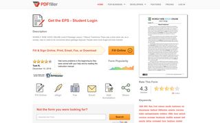 Fillable Online EPS - Student Login Fax Email Print - PDFfiller